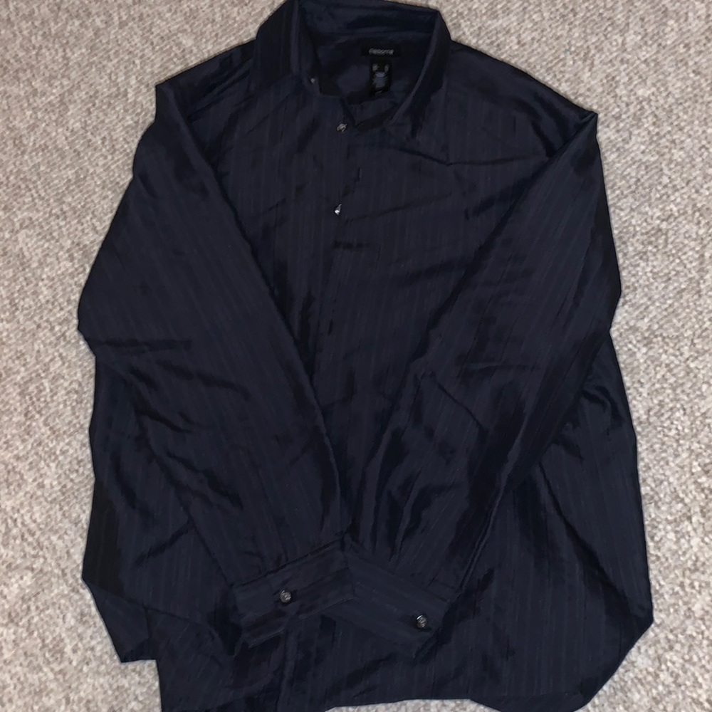 Claiborne black striped dress shirt